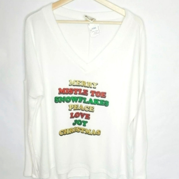 Tru Self XL Holiday Sweatshirt Sweater Mistletoe - Picture 1 of 4